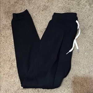 John Elliott |  Black Jogger Pants with White Drawstring